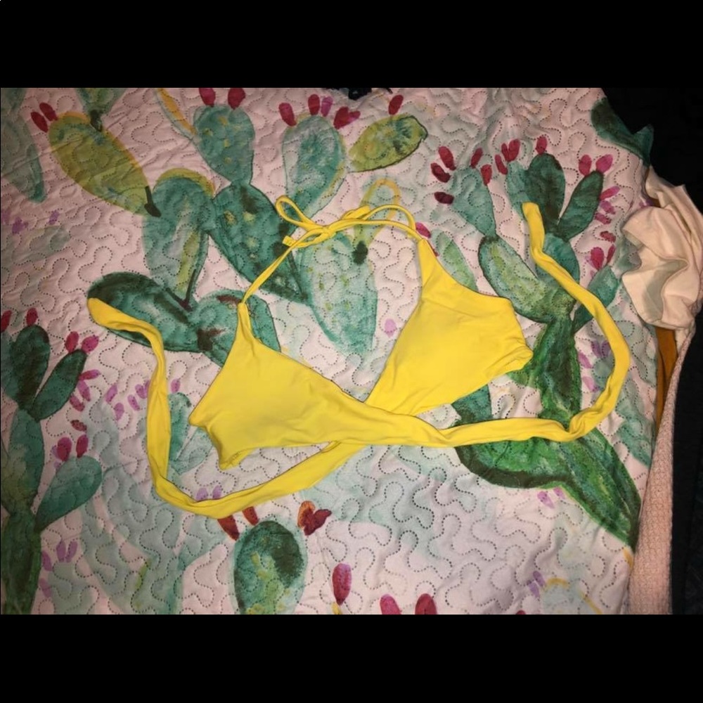 yellow swimsuit top